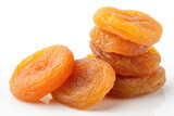 dried apricots isolated on white background