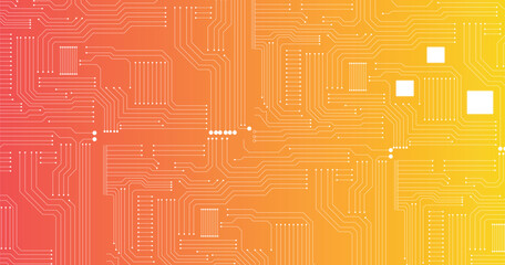 Wall Mural - abstract futuristic circuit board on dark blue background. digital technology concept.
