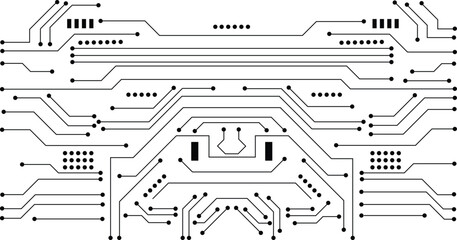 Wall Mural - technology circuit board background texture. hi tech vector illustration. eps10
