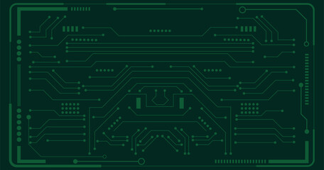 Wall Mural - abstract futuristic circuit board on dark blue background. digital technology concept.