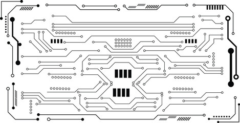 Wall Mural - technology circuit board background abstract pattern.