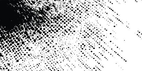 Leinwandbilder - Grunge black and white distress. Dot texture background. Halftone dotted grunge texture isolated on white background.