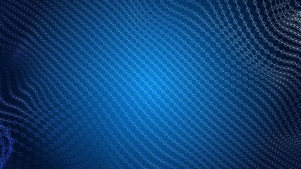 Wall Mural - Abstract Digital Wave Background with Flowing Circular Grid Lines in Blue