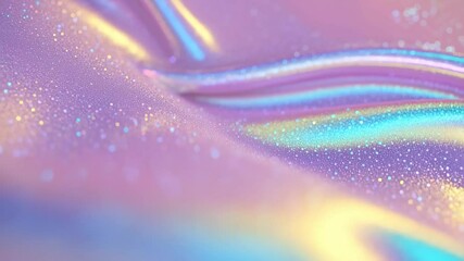 Wall Mural - enchanting pastel gradient background with shimmering holographic textures and neon hues