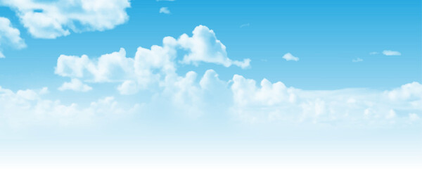 Wall Mural - blue sky with white cloud background. photo