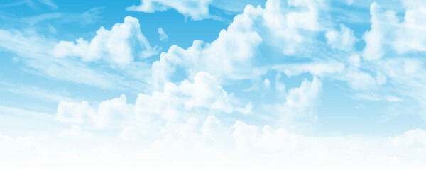 Wall Mural - blue sky with white cloud background. photo