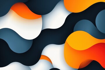 Aufkleber - Abstract geometric pattern in vibrant colors featuring red, orange, black, and white forms layered on a diagonal grid structure