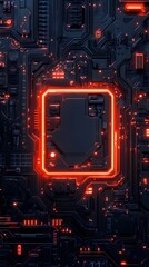 Wall Mural - digital technology kt board texture poster background