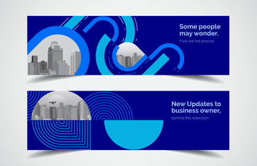 Wall Mural - Set of modern design - Vector web banners design background or header templates, horizontal advertising business banner.