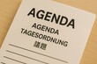 © Nisit - Agenda Document for Meetings in Multiple Languages with Space for Notes and Dates