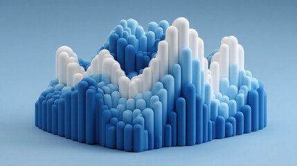 Wall Mural - ai-fibonacci behavior curve generator icon concept for generating behavioral patterns and trends in 