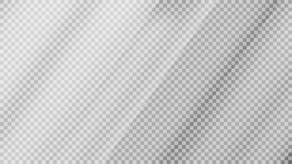 Leinwandbilder - Glass plate on transparent background. Acrylic and glass texture with glares, light, and reflection. Realistic transparent glass window, mirror background. Vector