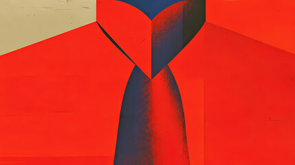 Wall Mural - a minimalist design of a necktie forming the shape of a heart, clean background. shape minimalism. i