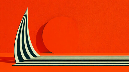Wall Mural - Abstract minimalist background with group of twisted shapes. 3d render. shape minimalism. Illustration