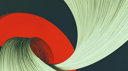 Wall Mural - Abstract minimalist background with group of twisted shapes. 3d render. shape minimalism. Illustration