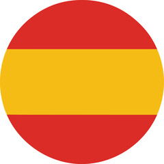 Wall Mural - spain flag round icon