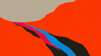 Wall Mural - a vibrant wave of color creating an abstract, dynamic visual effect. mood contrast. illustration