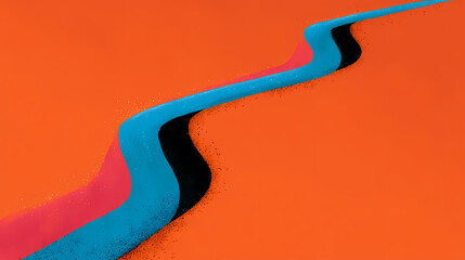 Wall Mural - a vibrant wave of color creating an abstract, dynamic visual effect. mood contrast. illustration