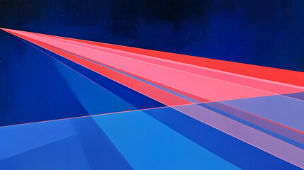 Wall Mural - Abstract dark background with vibrant blue and pink light beams. mood contrast. Illustration