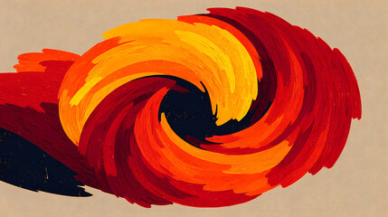 Wall Mural - abstract depiction of fluid dynamics with swirling colorful wave patterns in sharp detail on a clean