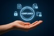 © Creative mind - Compliance in Hand, a digitally rendered image showcases a hand cradling the concept of regulatory compliance, highlighting the significance of adherence and security in a modern context.