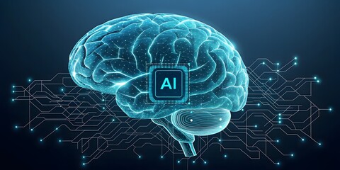 Artificial intelligence brain neural network concept