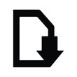 © Dede - Download File Icon. Vector Illustration of Document With Down Arrow.