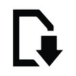 © Dede - Download File Icon. Vector Illustration of Document With Down Arrow.