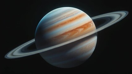 Wall Mural - planet jupiter depicted on a dark background with elements from ai, high-quality image