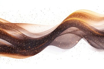 Leinwandbilder - Golden wave texture with shimmering particles creating an elegant effect suitable for various design projects and backgrounds