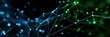 © Iryna - A green and blue image of a network of lines and dots. Concept of complexity and interconnectedness