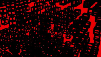 Rotating square.3d loop animation.Abstract background.