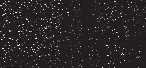 Wall Mural - Small water drops texture vector. Rainy window overlay texture. Rain on glass background. Abstract halftone textured effect. Vector Illustration. EPS10.
