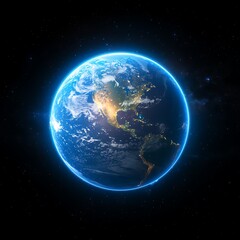 Wall Mural - Earth from Space, Night View (3)
