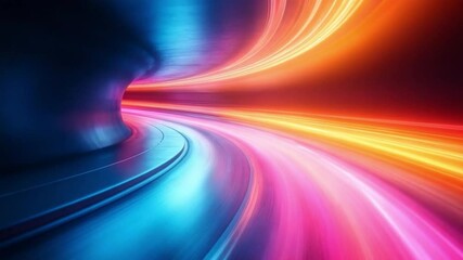 Aufkleber - Illuminated Tunnel: A dynamic, abstract view of an illuminated tunnel, radiating vibrant streaks of light. The mesmerizing and futuristic composition captures a sense of speed and innovation.