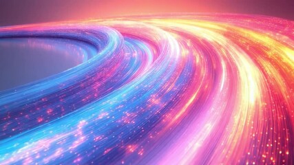 Aufkleber - Warp Speed: Capturing a sense of motion and the flow of data through fiber optic cables with an abstract and futuristic visual. Showcasing high-speed connections, energy pathways.