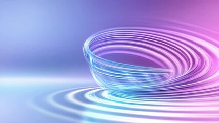 Poster - Abstract Swirls of Light: A captivating composition of luminous swirls, with a dynamic play of light and shadow that evokes movement and depth, set against a gradient of soft hues.