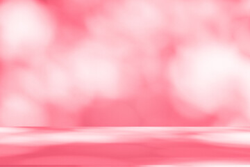 Leinwandbilder - Wall interior background, studio and backdrops show products.with shadow from window color pink background for text insertion and presentation interior decoration	