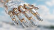 © Narongsag - Futuristic Robotic Hand  Chrome Gold AI  Technology Concept