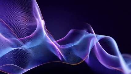 Wall Mural - ethereal waves of light flowing in vibrant colors against a dark background creating a dreamy abstra