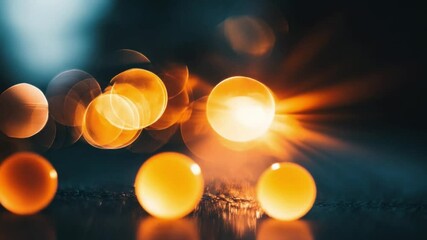 Wall Mural - abstract light bokeh effect with warm glow and blurred background in soft focus creating a dreamy at