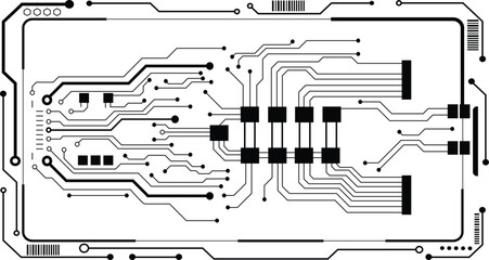 Circuit board vector illustration illustration. 