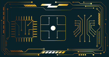 Wall Mural - circuit board hi scifi future technology pattern vector background.