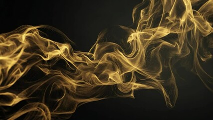 Wall Mural - abstract flowing smoke in elegant golden hues creating a dynamic and mystical visual experience
