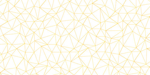 Abstract of simple golden line triangle pattern geometric background. Seamless geometric polygonal repeatable pattern swatch background, Trendy design vector background for web backdrop orpaper print.
