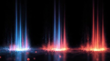 Wall Mural - abstract light rays with vibrant colors and glowing effects in dark background for artistic visuals