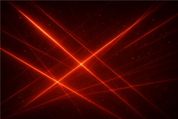 Abstract red light lines background with sparks.