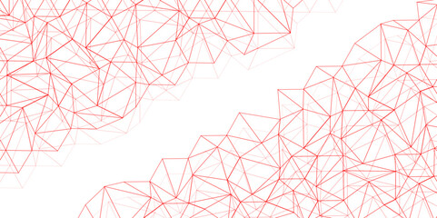 Abstract of simple RED line  triangle pattern geometric background .white background creative and geometric shape with white luxury pattern .RED and white geometric background with low poly triangle