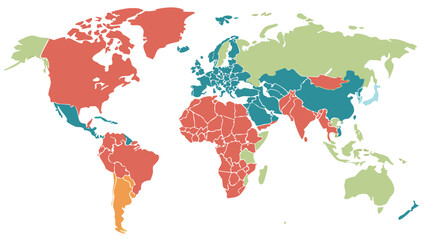  map of the world in the form of the world