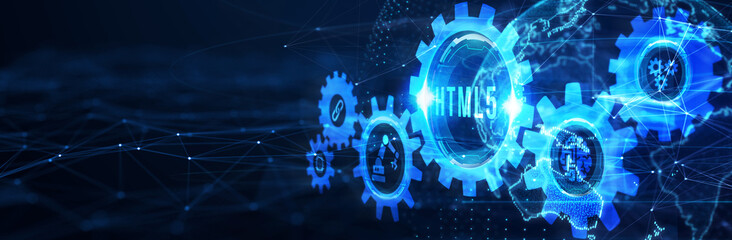 Wall Mural - the concept of business, technology, the internet and the network. html5. 3d illustration